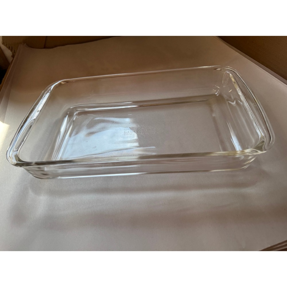 Pyrex 232-N Clear Glass Rectangular Baking Dish 28x18x4cm Corning USA Vintage